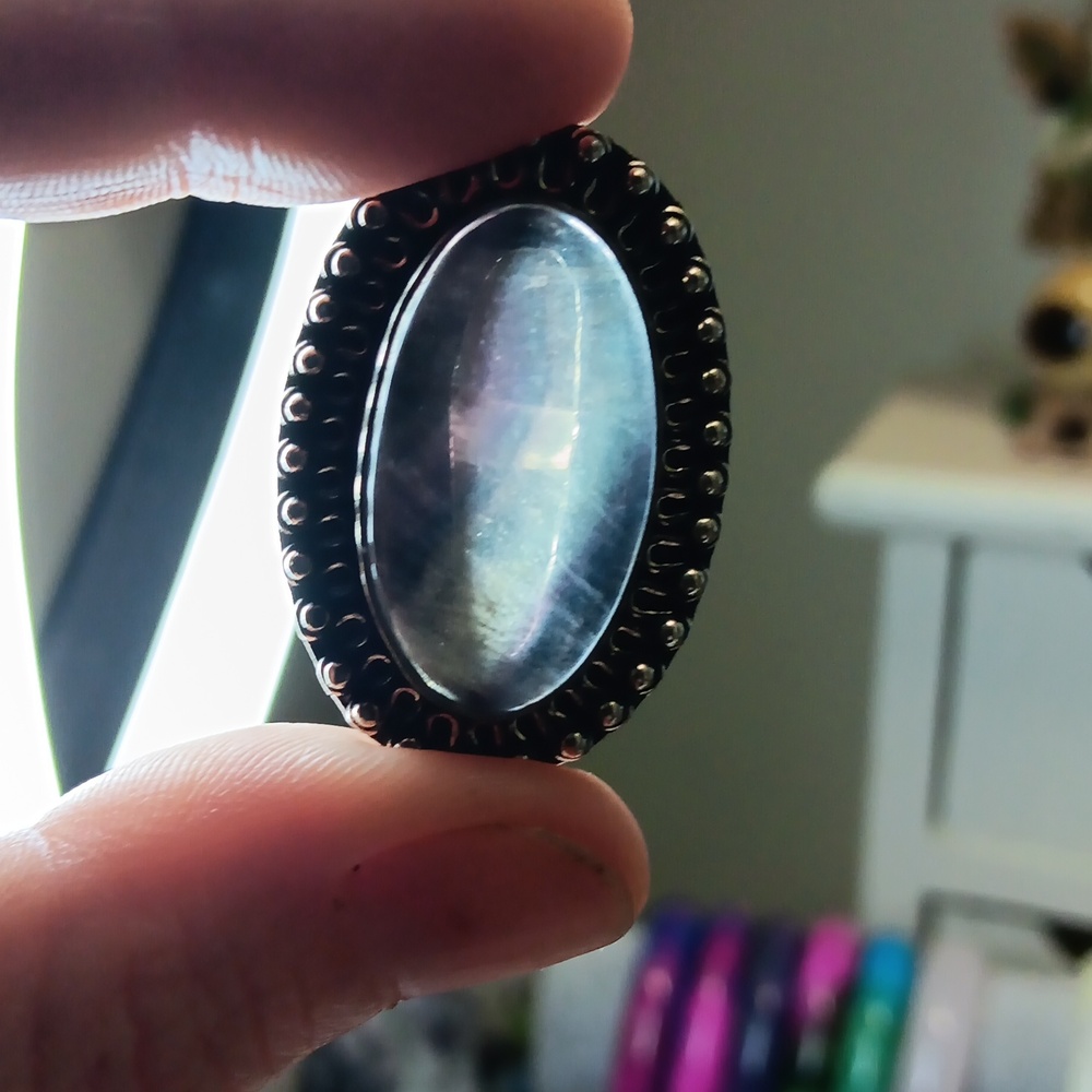 ⚡️3 for $24⚡️ Elegant Fluorite Gemstone Ring - Picture 6 of 6